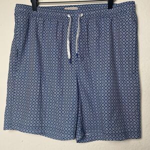Elysian Supply Company Swim Lined Shorts Mens Sz L Blue Drawstring 3 Pockets